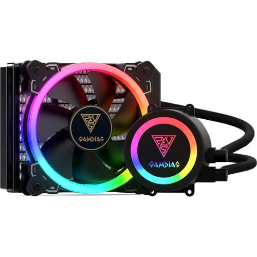 GAMDIAS - CHOINE E1A-120R AIO Liquid Cooling System with Digital RGB Fan Lighting - Black-Front_Standard 
