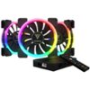 GAMDIAS - AEOLUS M1-1403R 140mm System Fan Kit with RGB Lighting - Black-Front_Standard