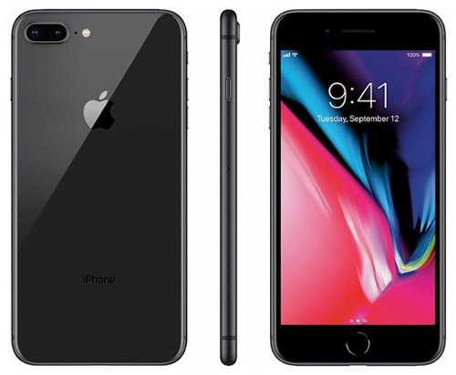Apple iPhone 8 Plus 64GBスペースグレイ ／ブラック Apple iPhone 8 Plus, GSM Unlocked, 64GB - Space Gray
