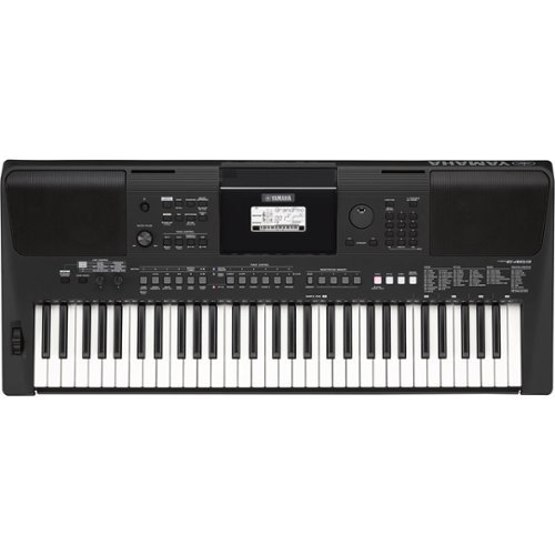 Yamaha - Portable Keyboard with 61 Keys - Black-Front_Standard 