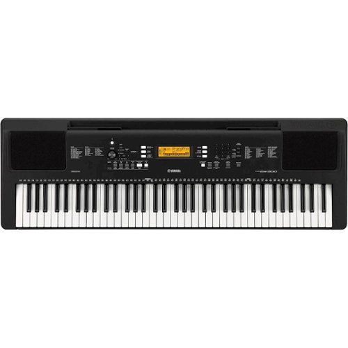 Yamaha - Portable Keyboard with 76 Velocity-Sensitive Keys - Black-Front_Standard 