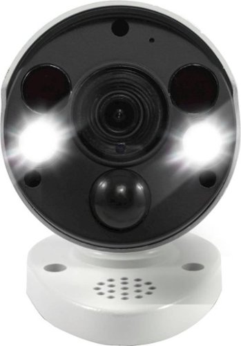 Swann - Indoor/Outdoor 4K UHD Wired Spotlight Surveillance Camera - White-Front_Standard 