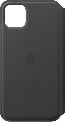 Apple - iPhone 11 Pro Max Leather Folio - Black-Front_Standard 