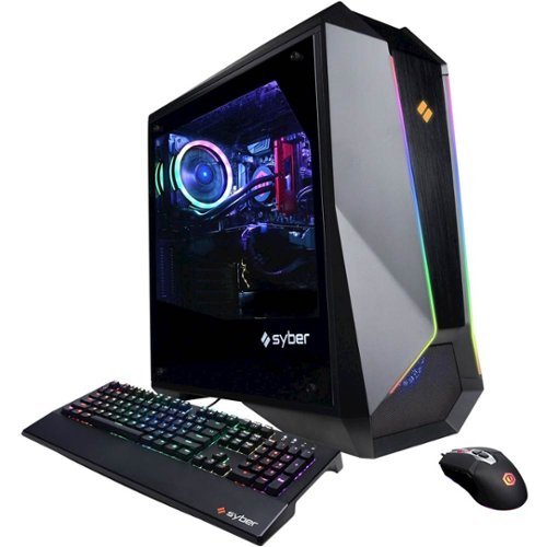 CyberPowerPC - Syber Magna Desktop - Intel Core i5 - 8GB Memory - NVIDIA GeForce GTX 1060 - 2TB Hard Drive + 240GB Solid State Drive - Black-Front_Standard 