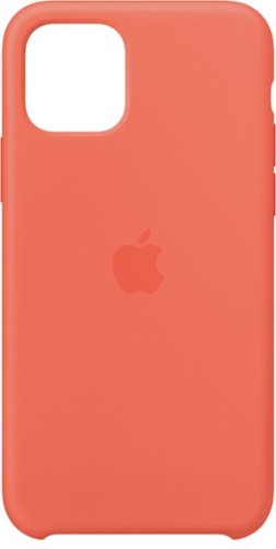 Apple - iPhone 11 Pro Silicone Case - Clementine (Orange)-Front_Standard 