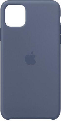 Apple - iPhone 11 Pro Max Silicone Case - Alaskan Blue-Front_Standard 