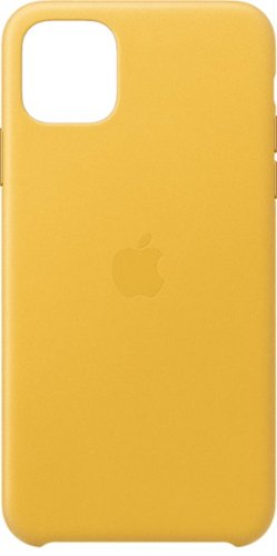 Apple - iPhone 11 Pro Max Leather Case - Meyer Lemon-Front_Standard 
