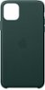 Apple - iPhone 11 Pro Max Leather Case - Forest Green-Front_Standard