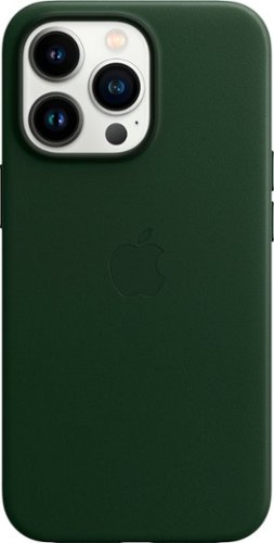 Apple - iPhone 13 Pro Leather Case with MagSafe - Sequoia Green-Front_Standard 