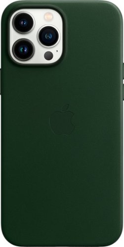 Apple - iPhone 13 Pro Max Leather Case with MagSafe - Sequoia Green-Front_Standard 