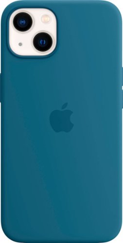 Apple - iPhone 13 Silicone Case with MagSafe - Blue Jay-Front_Standard 