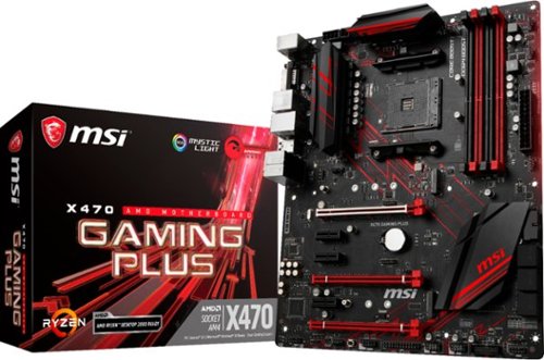 MSI - X470 GAMING PLUS (Socket AM4) USB 3.1 Gen 1 AMD Motherboard with LED Lighting-Front_Standard 