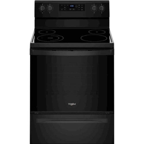 Whirlpool - 5.3 Cu. Ft. Self-Cleaning Freestanding Electric Range - Black-Front_Standard 