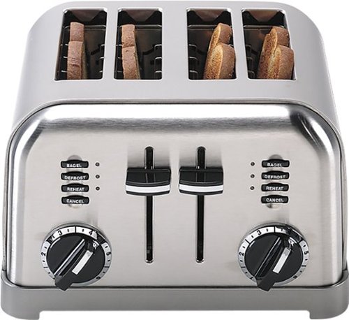 Cuisinart - 4 Slice Metal Classic Toaster - Brushed Chrome