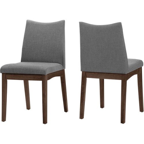  Noble House - Bayside Dining Chair (Set of 2) - Dark Gray/Walnut