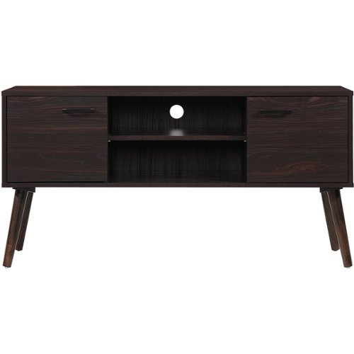 Noble House - Drayton TV Cabinet for Most Flat-Panel TVs Up to 48" - Dark Walnut-Front_Standard 