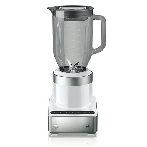 Braun - PureMix 3-Speed Blender - Stainless Steel/White-Front_Standard 