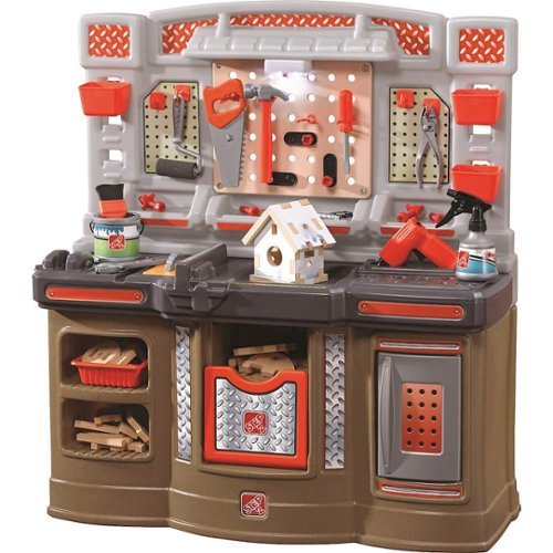 Step2 - Big Builders Pro Workshop Play Set - Brown/Orange/Gray-Front_Standard 