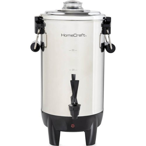 Nostalgia - HomeCraft 30-Cup Coffee Urn - Stainless Steel-Front_Standard 