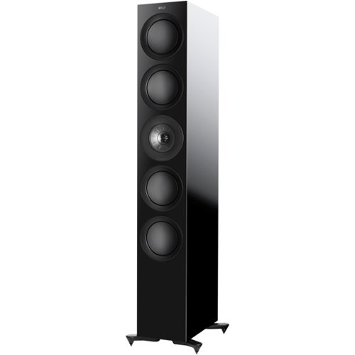 KEF - R11 Series Passive 3-Way Floor Speaker (Each) - Black Gloss