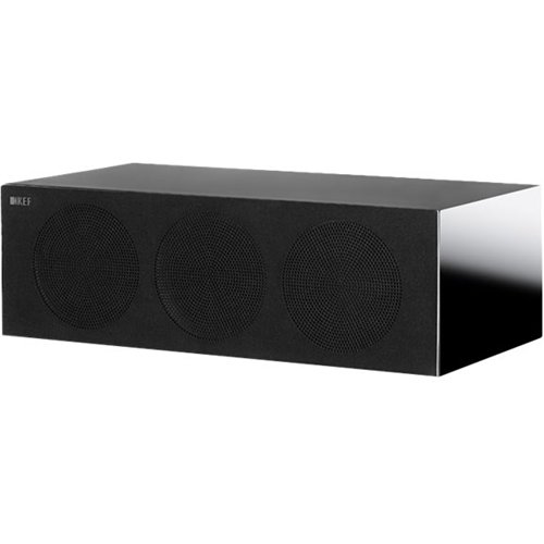 KEF - R Series Dual 5-1/4" Passive 3-Way Center-Channel Speaker - Black Gloss