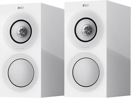 KEF - R3 Series Passive 3-Way Bookshelf Speakers (Pair) - White Gloss