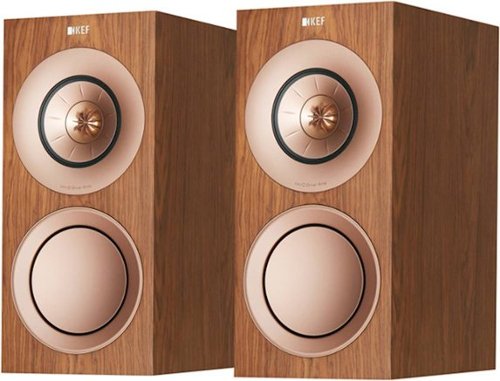 KEF - R3 Series Passive 3-Way Bookshelf Speakers (Pair) - Walnut