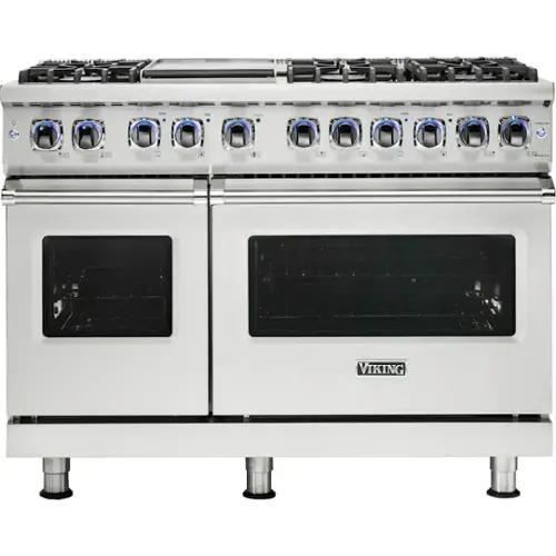 Front. Viking - VGR Freestanding 7-Series Gas 48"W Range - Stainless Steel.