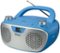 Jensen - CD485 1-Watt Portable Stereo CD Player with AM/FM Radio - Blue-Front_Standard
