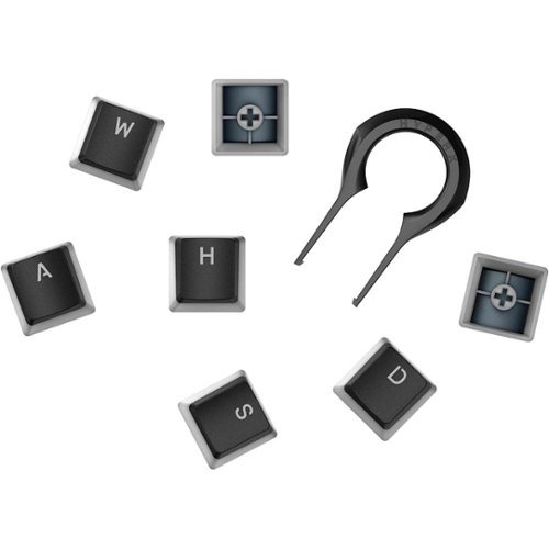  HyperX - Double Shot PBT Keycap Set - Black/White