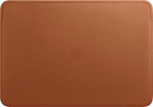 Apple - Leather Sleeve for 16-inch MacBook Pro - Saddle Brown-Front_Standard 