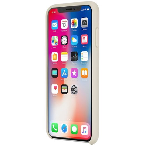 kate spade new york - Soft Touch Comold Case for Apple® iPhone® X and XS - Cream/Soft Touch Comold Feeder Stripe Clocktower-Angle_Standard 