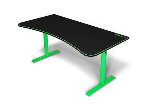 Image of Arozzi - Arena Ultrawide Curved Gaming Desk - Green with Black Accents