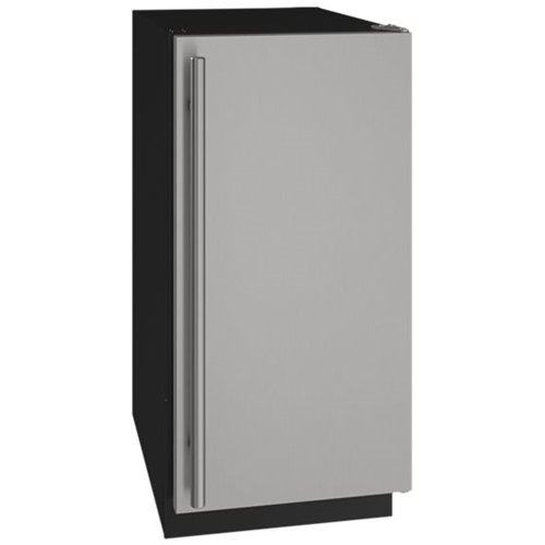 U-Line - 15" Nugget Ice Machine ADA Series Reversible Hinge in Stainless Solid with Pump - Silver