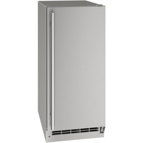 U-Line - Outdoor Series 15" 90-Lb. Freestanding Icemaker - Stainless Solid