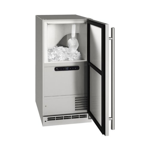 U-Line - 15" 55-lb Clear Ice Machine - Stainless Steel-Left_Standard 