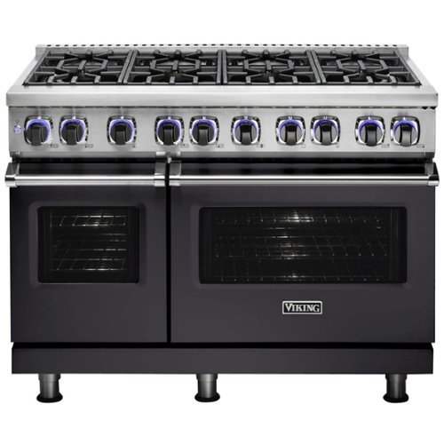 Viking - Self-Cleaning Freestanding Double Oven Dual Fuel Convection Range - Graphite Gray-Front_Standard 