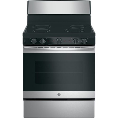 GE - 5.0 Cu. Ft. Self-Cleaning Freestanding Electric Range - Stainless steel