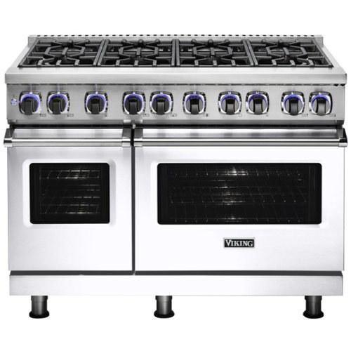 Viking - Freestanding Double Oven Gas Range - White