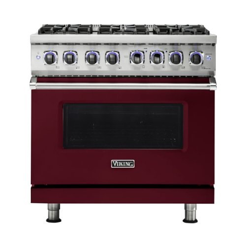 Viking - 5.1 Cu. Ft. Freestanding Gas Convection Range - Burgundy-Front_Standard 