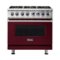 Viking - 5.1 Cu. Ft. Freestanding Gas Convection Range - Burgundy-Front_Standard