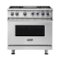 Viking - VGR Freestanding 7-Series Gas 36"W Range - Stainless Steel-Front_Standard