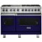 Viking - Self-Cleaning Freestanding Double Oven Dual Fuel Convection Range - Cobalt Blue-Front_Standard