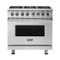 Viking - VGR Freestanding 7-Series Gas 36"W Range - Stainless Steel-Front_Standard