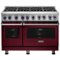 Viking - Self-Cleaning Freestanding Double Oven Dual Fuel Convection Range - Burgundy-Front_Standard