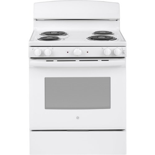 GE - 5.0 Cu. Ft. Freestanding Electric Range - White-Front_Standard 