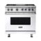 Viking - VGR Freestanding 7-Series Gas 36"W Range - White-Front_Standard