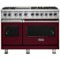 Viking - Freestanding Double Oven Gas Range - Burgundy-Front_Standard
