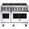 Viking - VGR Freestanding 7-Series Gas 48"W Range - White-Front_Standard