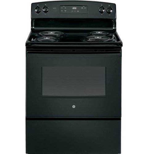 GE - 5.0 Cu. Ft. Freestanding Electric Range - Black-Front_Standard 